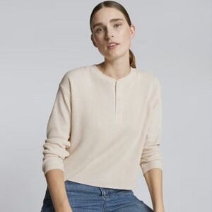 NWOT Everlane Organic Cotton Waffle Henley